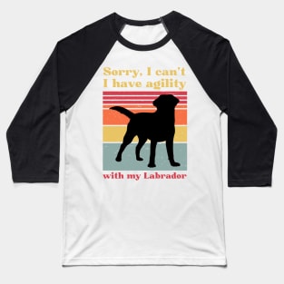 Sorry I can't, I have agility with my Labrador Baseball T-Shirt